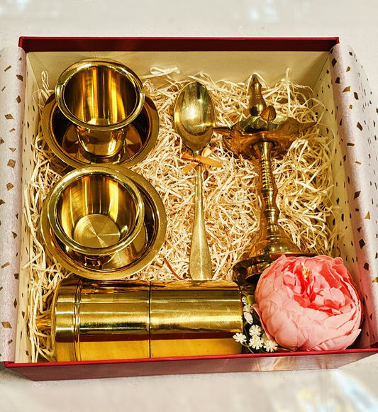Premium Coffee Lover Hamper – Brass Coffee Set