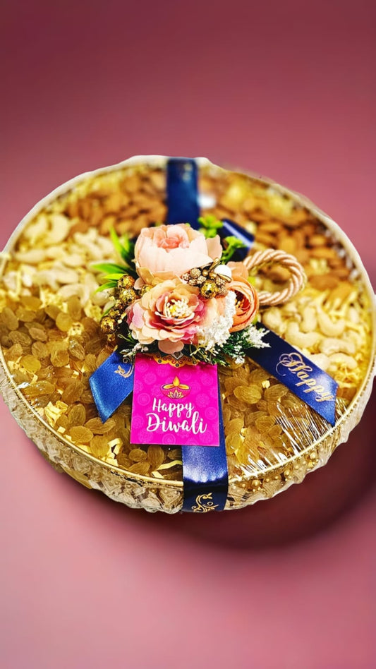 The Grand Gold Diwali Tray by Gift To Hampers